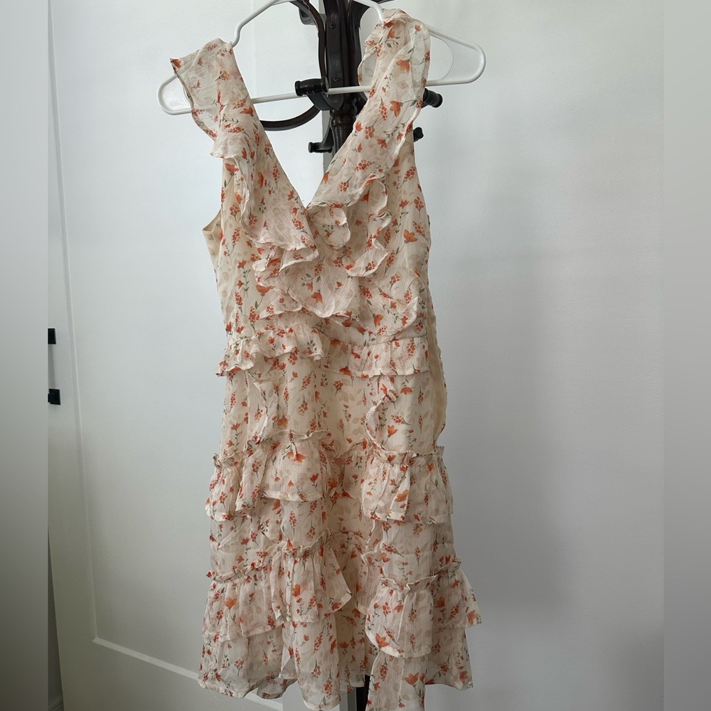 Lizard Thicket - tiered floral mini dress size small